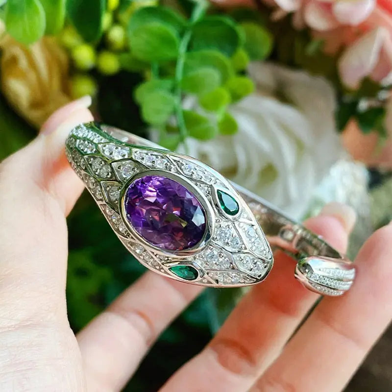 Amethyst Snake Bracelet