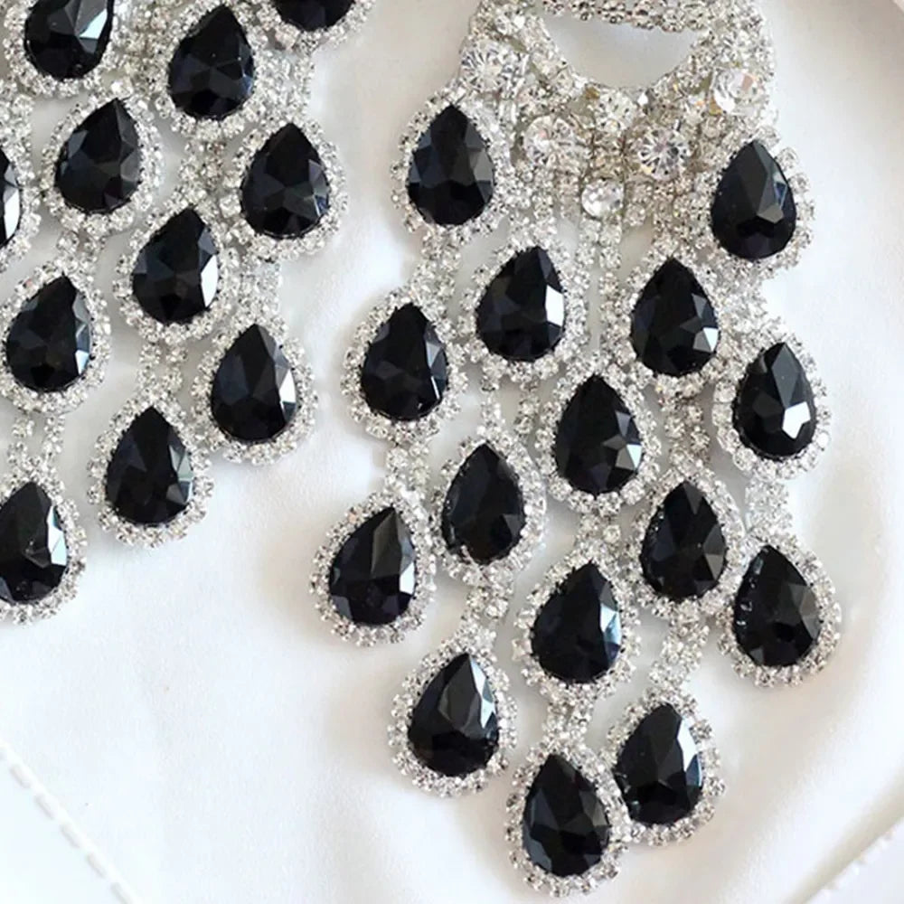 Peroni Black Crystal Earrings Coco & Dee