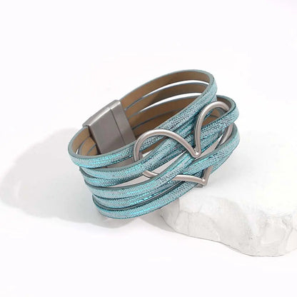 Boho Blue Leather Bracelet Coco & Dee