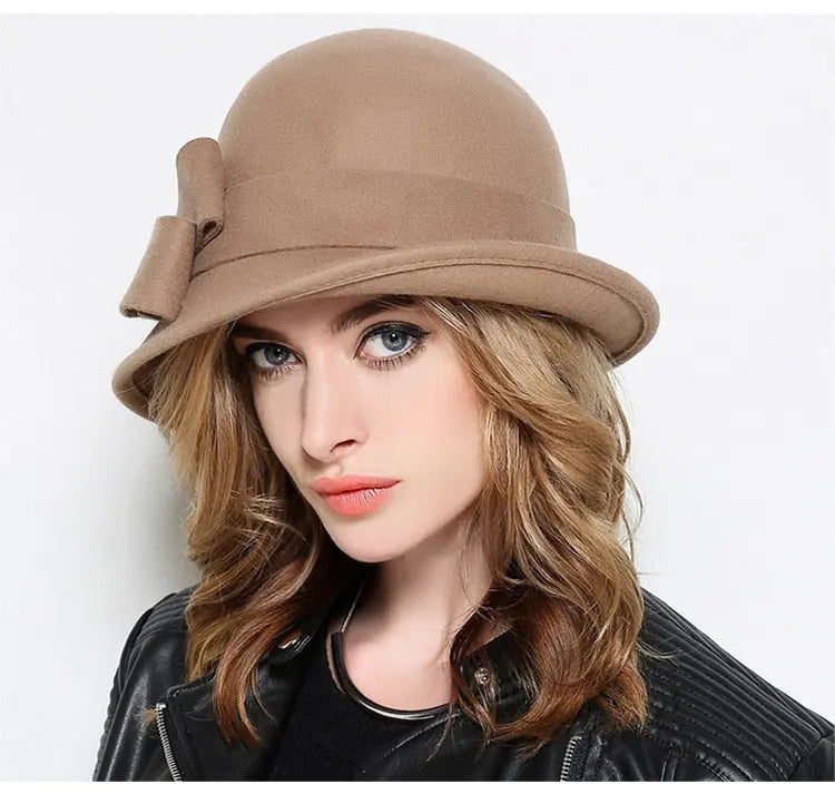 Bowknot Wool Felt Hat Coco & Dee