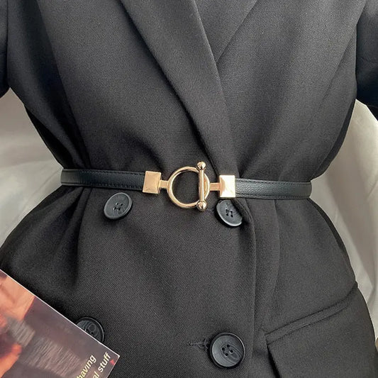 Daisy Leather Thin Belt Coco & Dee