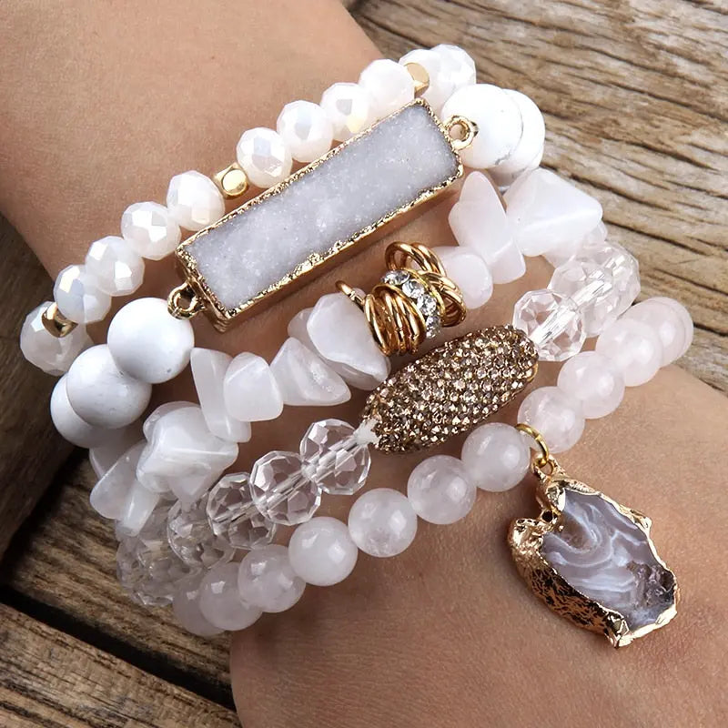 Druzy Stacked Bracelet Coco & Dee