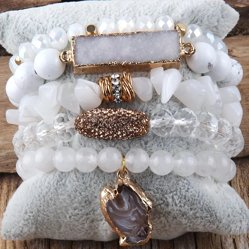 Druzy Stacked Bracelet Coco & Dee