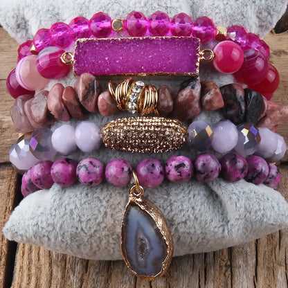 Druzy Stacked Bracelet Coco & Dee