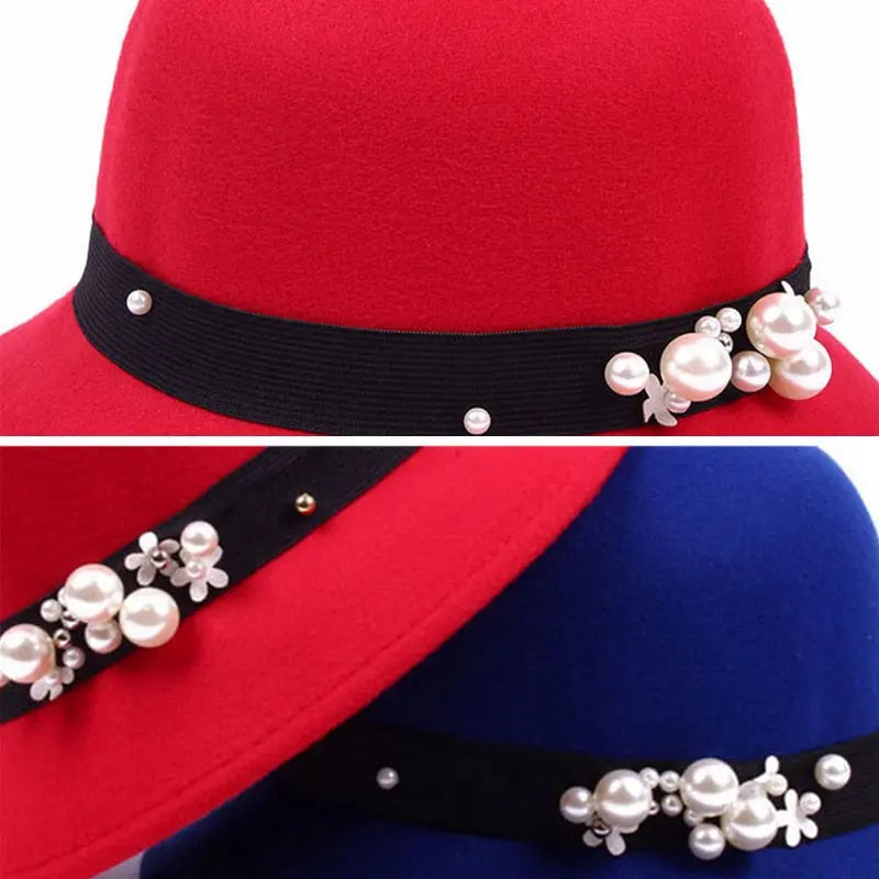 Fedora Pearl Ribbon Hat Coco & Dee