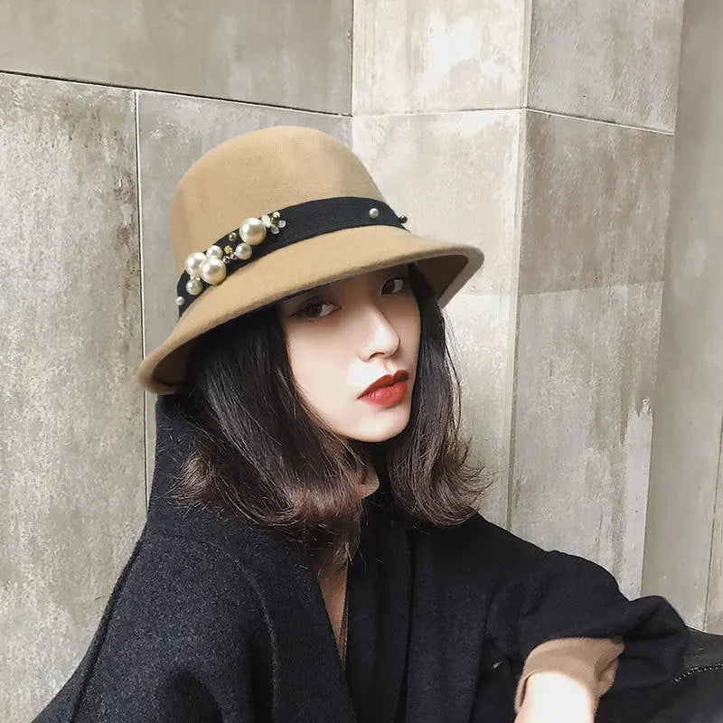 Fedora Pearl Ribbon Hat Coco & Dee