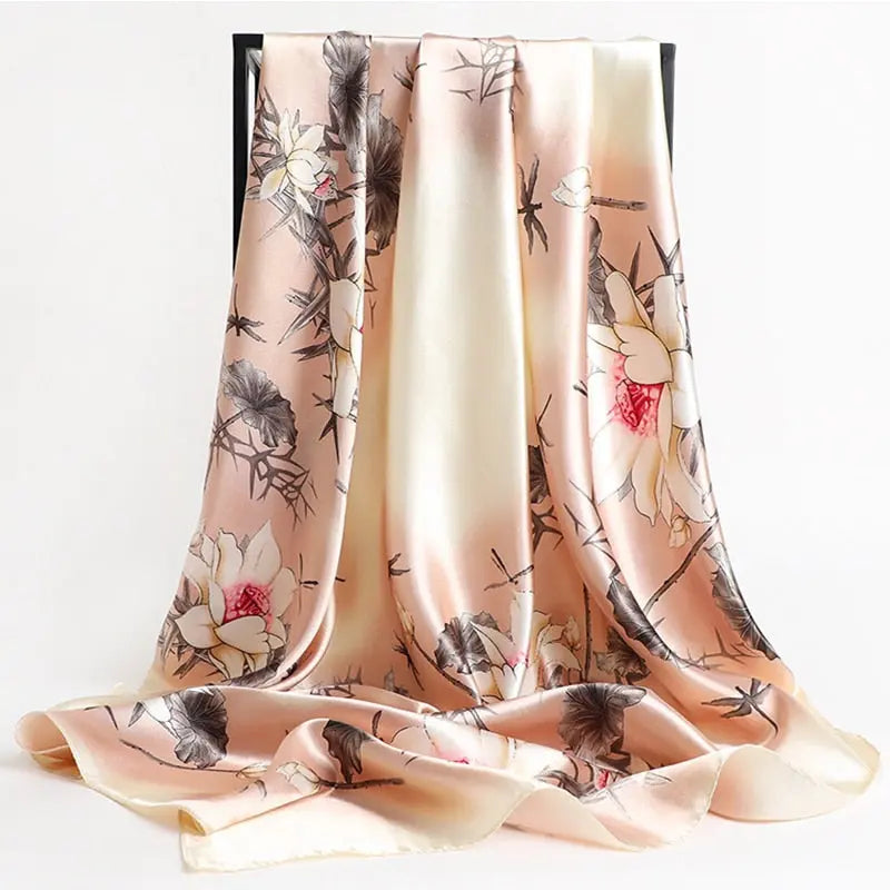 Floral Print Silk Scarf Coco & Dee