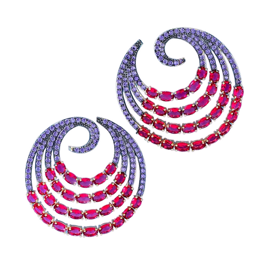 Flowers Circle Earrings Coco & Dee