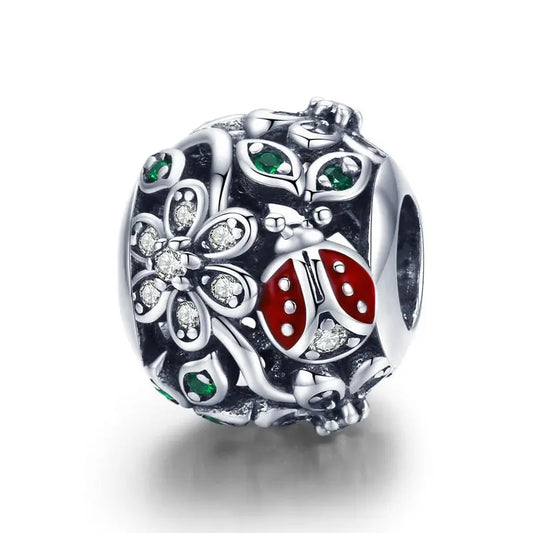 Green Flower Ring Charm Coco & Dee