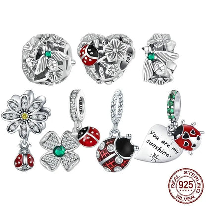 Green Flower Ring Charm Coco & Dee