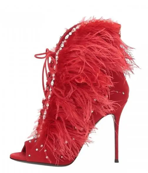 Odette Feather Rhinestone Shoes Coco & Dee