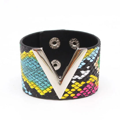 V Leather Bracelet Coco & Dee