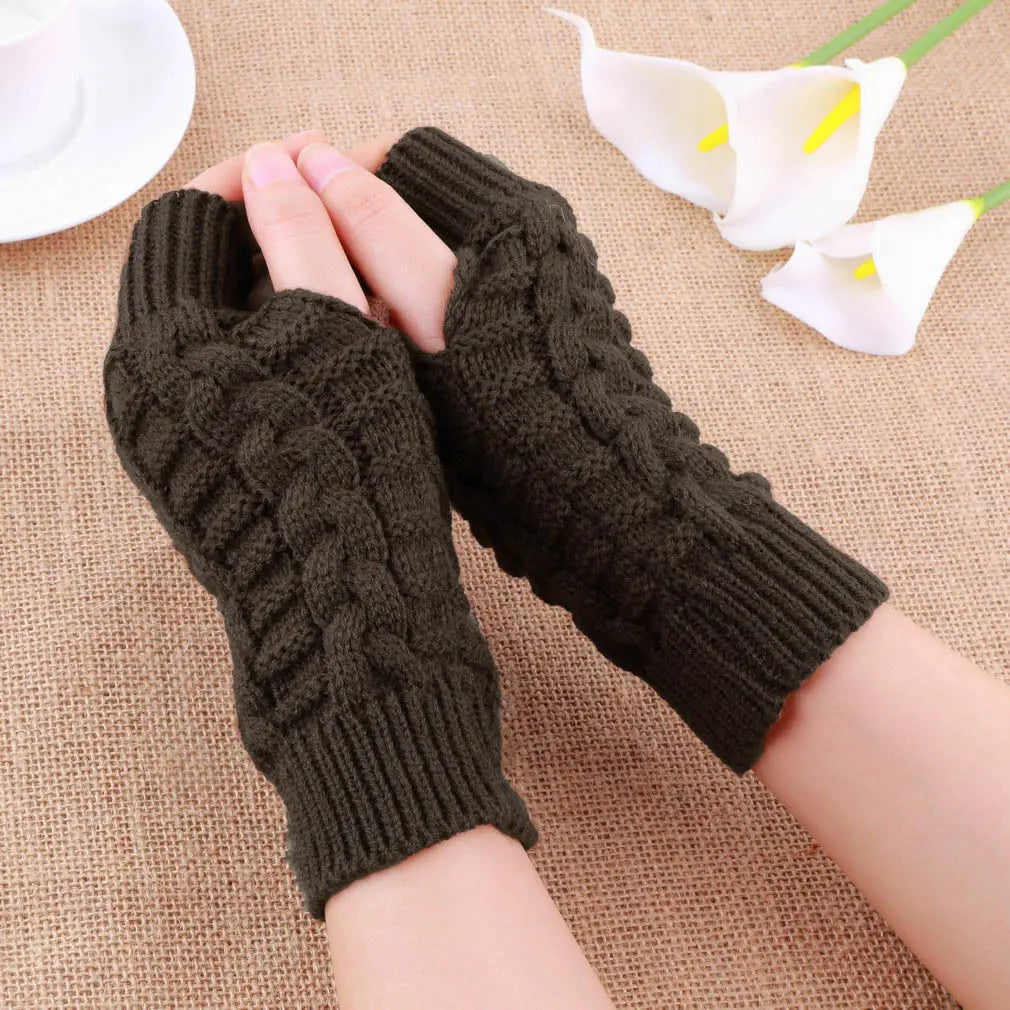 Half Finger Knitted Gloves Coco & Dee
