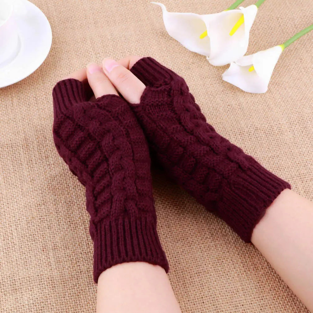 Half Finger Knitted Gloves Coco & Dee