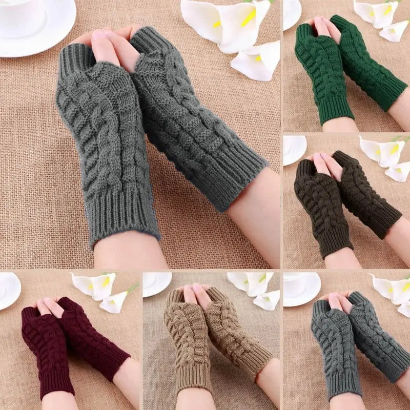 Half Finger Knitted Gloves Coco & Dee