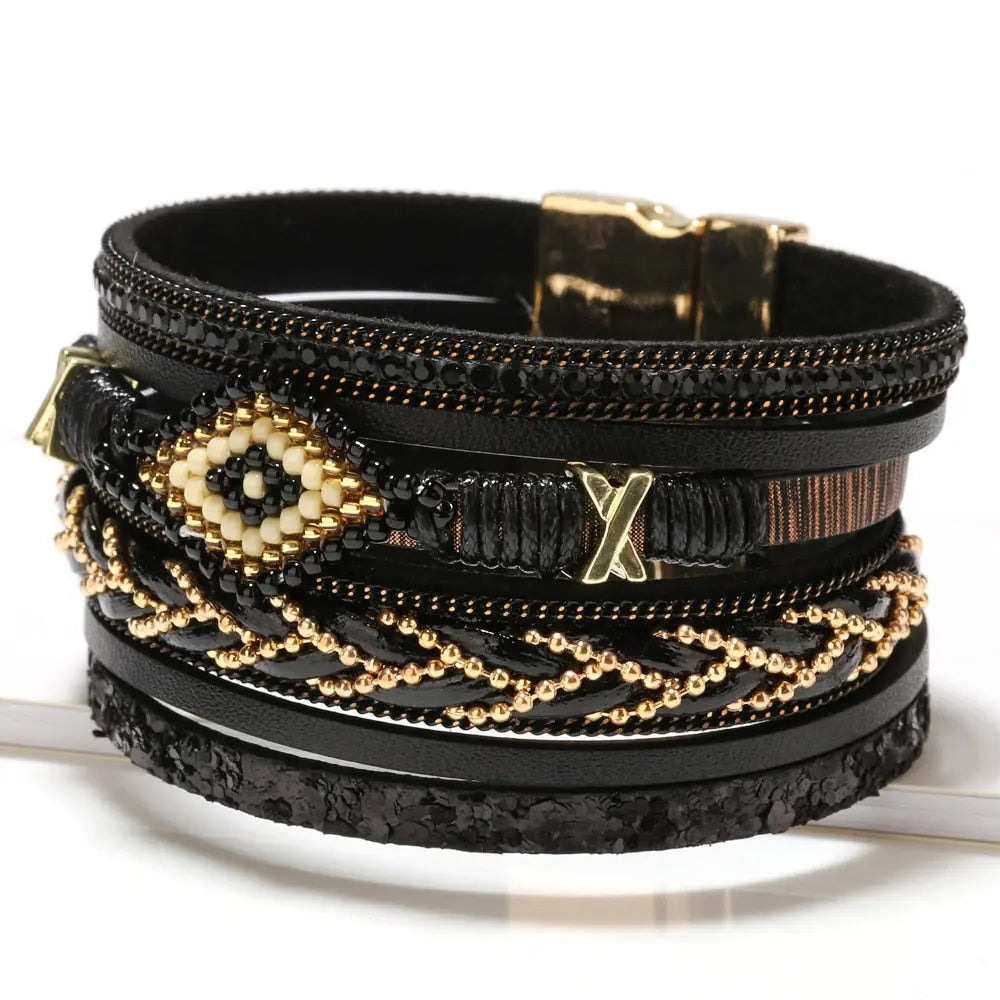 Handwoven Leather Bracelet Coco & Dee