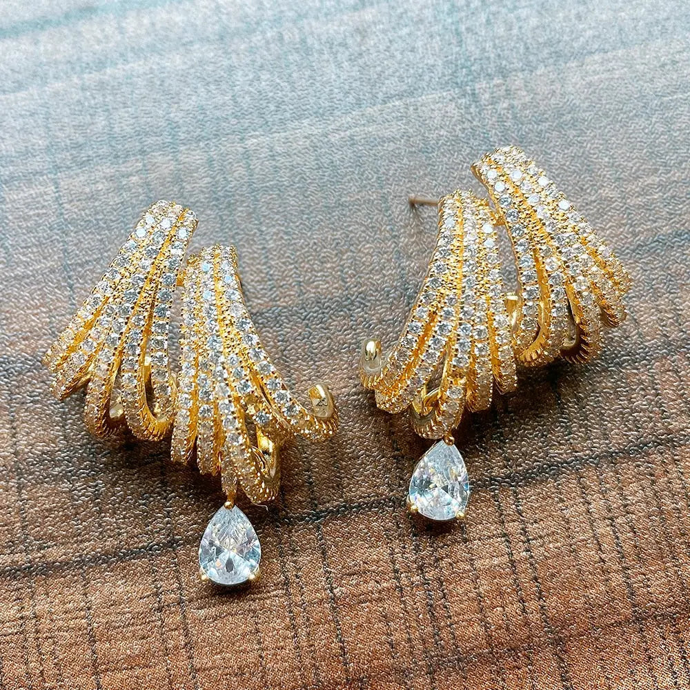 Katie Double Claw Earrings Coco & Dee