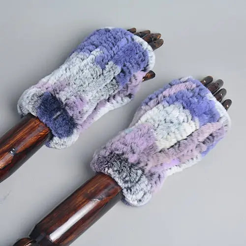 Knitted Faux Fur Gloves Coco & Dee
