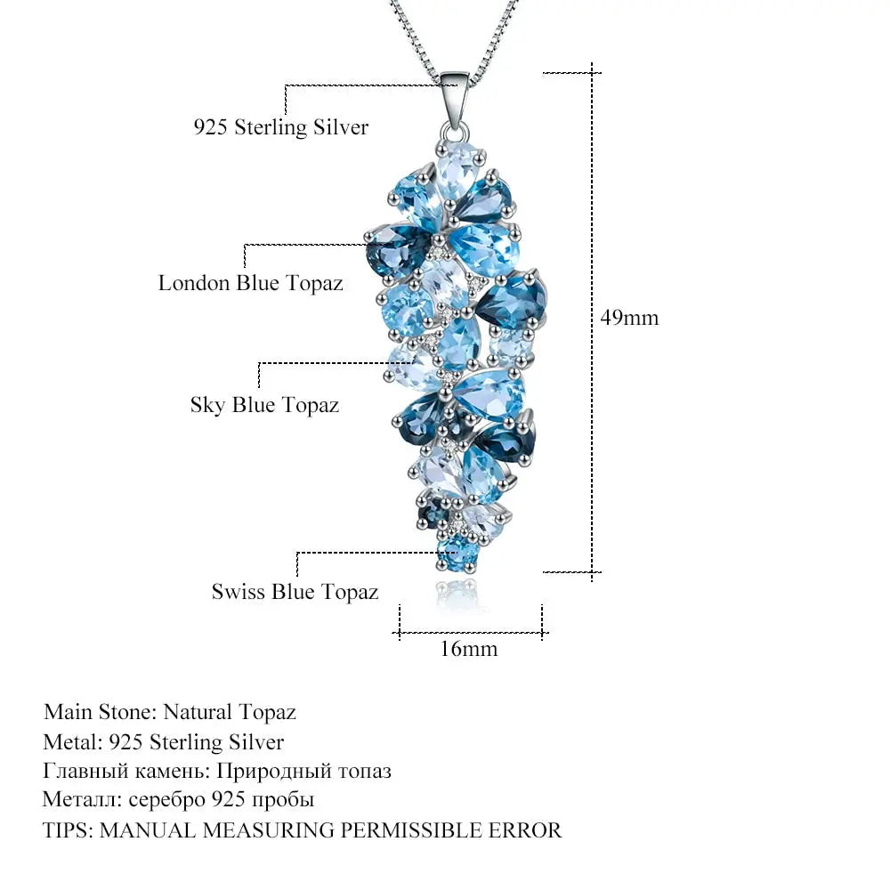 London Blue Topaz Pendant Coco & Dee