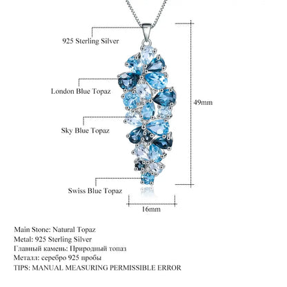 London Blue Topaz Pendant Coco & Dee