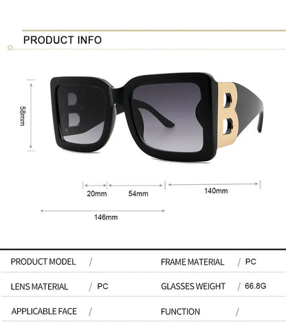 Luxury Oversize B Glasses Coco & Dee