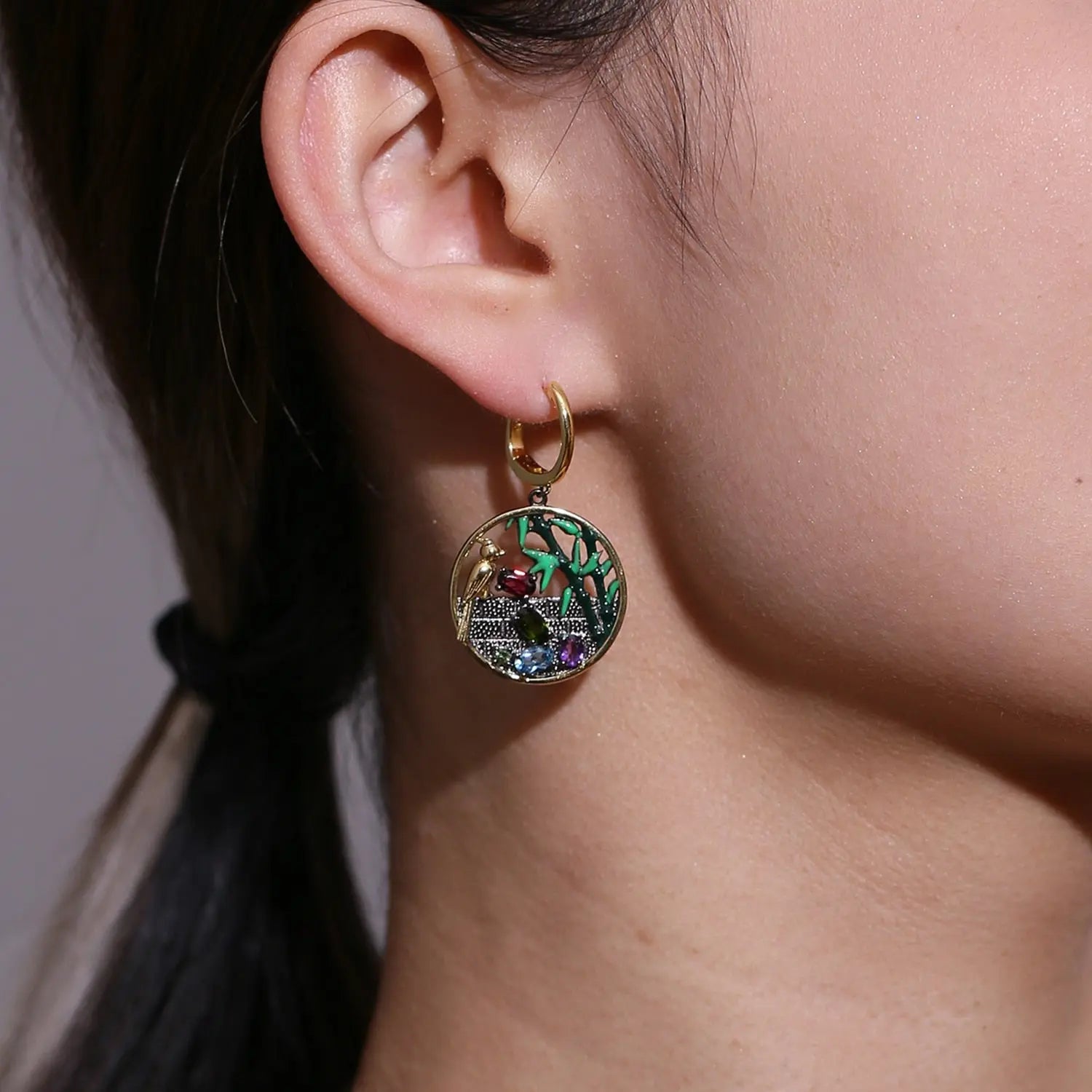 Mix Color Gemstone Earrings Coco & Dee