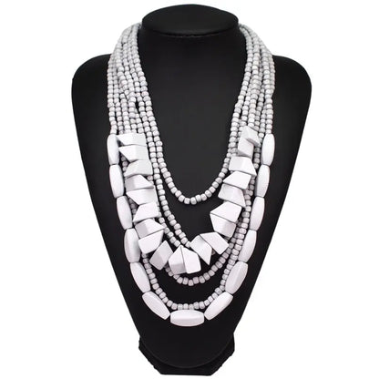 Multilayer Wood Bead Choker Coco & Dee