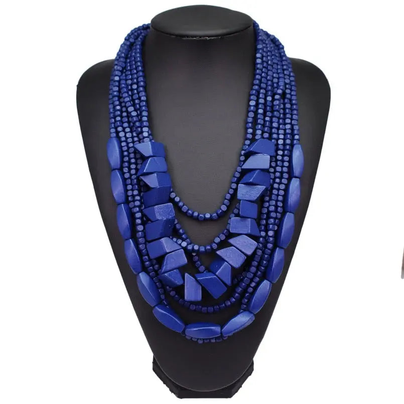 Multilayer Wood Bead Choker Coco & Dee