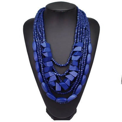 Multilayer Wood Bead Choker Coco & Dee