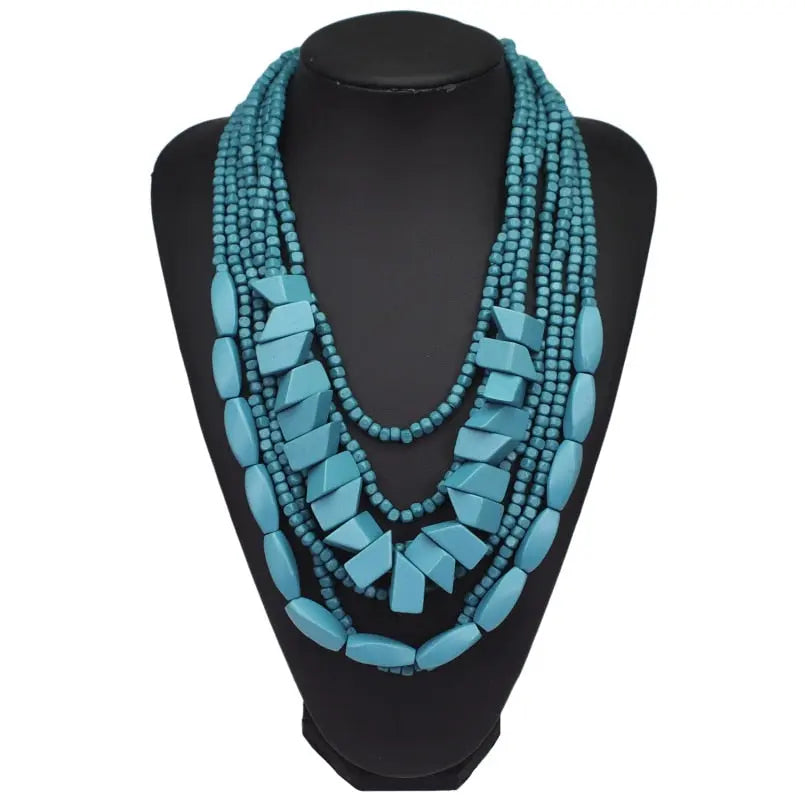 Multilayer Wood Bead Choker Coco & Dee