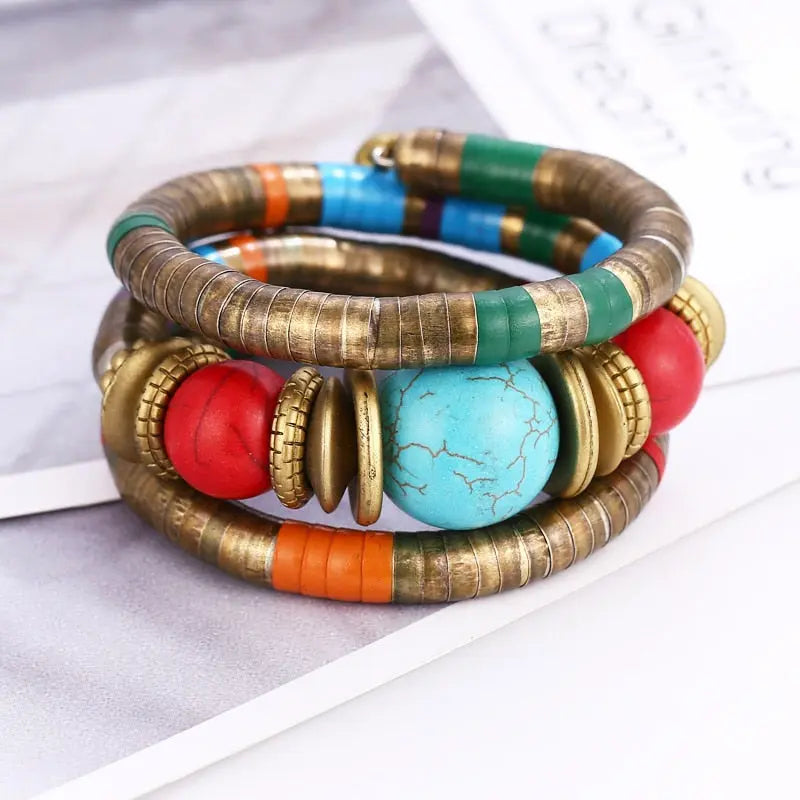 Nicole Natural Stone Multilayer Bracelet Coco & Dee