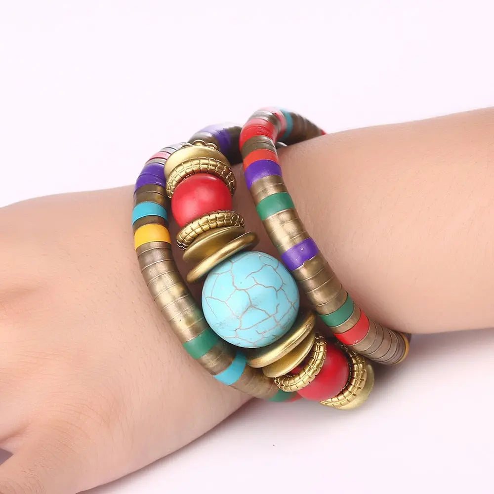 Nicole Natural Stone Multilayer Bracelet Coco & Dee