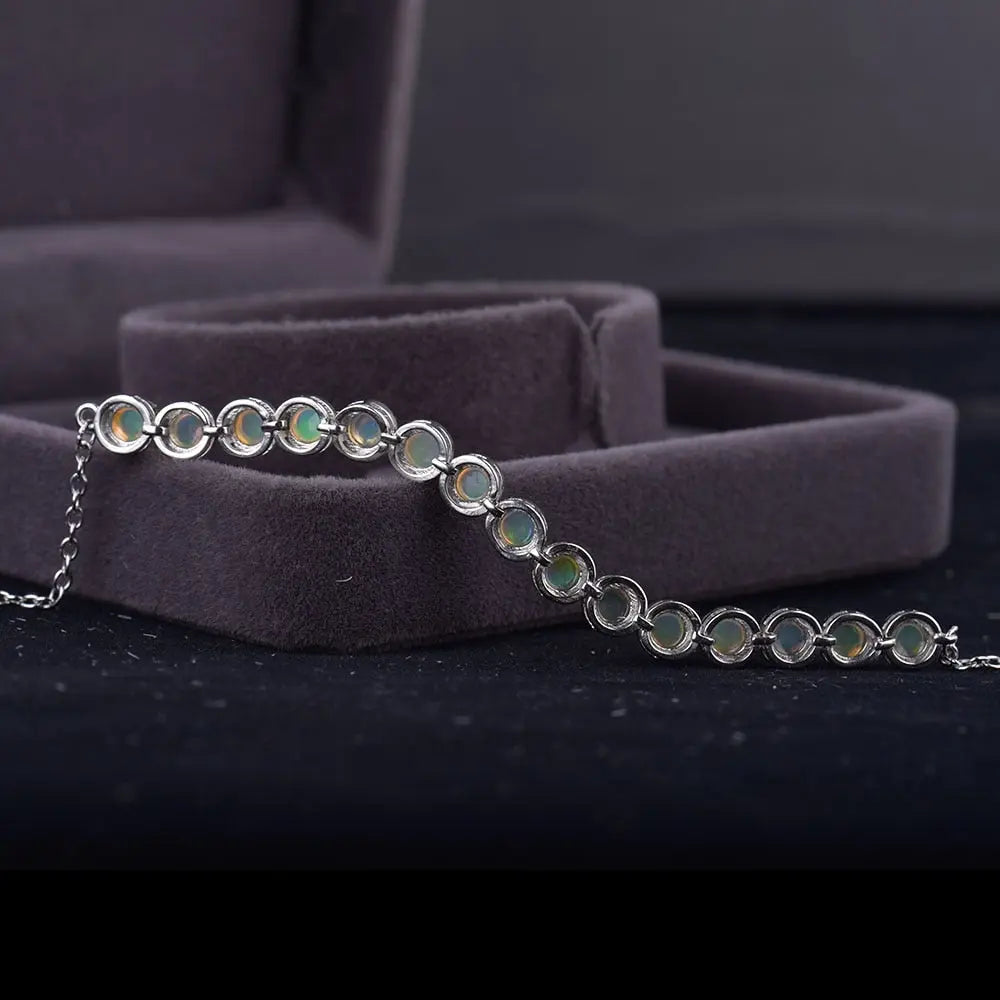 Opal Silver Bracelet Coco & Dee