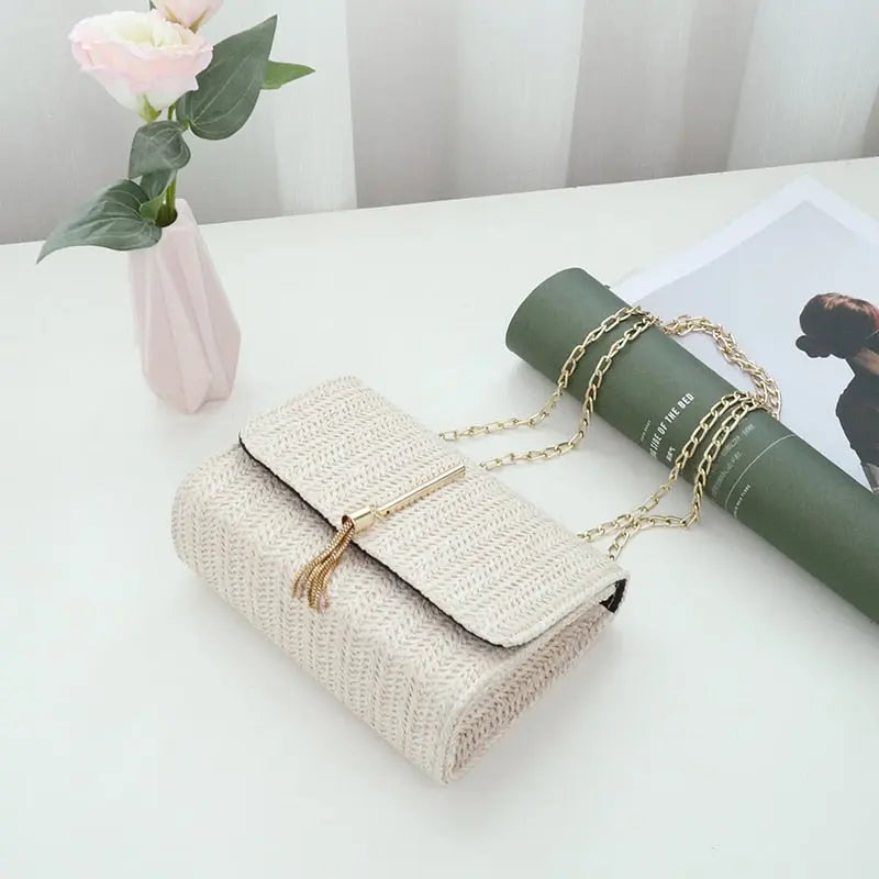 Rafia Rattan Braided Handbag Coco & Dee