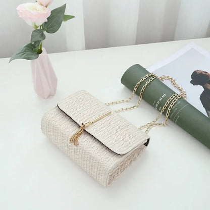 Rafia Rattan Braided Handbag Coco & Dee