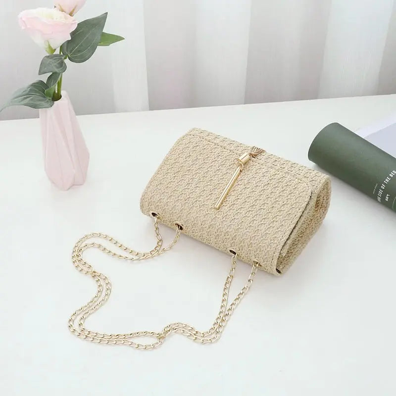 Rafia Rattan Braided Handbag Coco & Dee