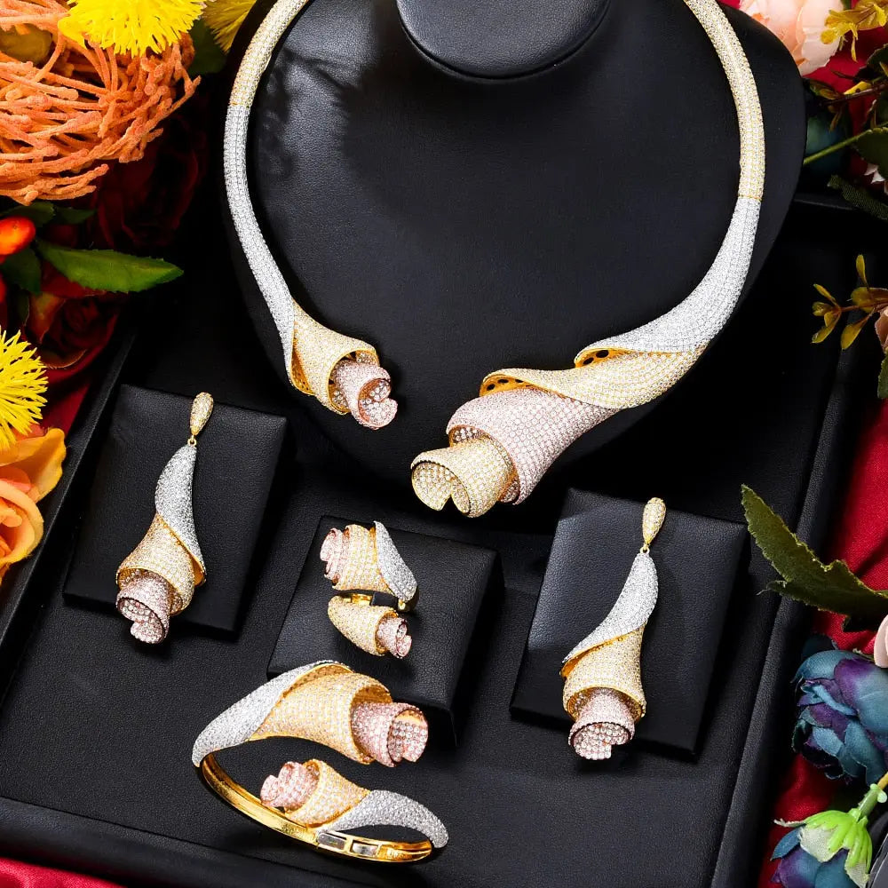 Rose Petal Jewelry Set