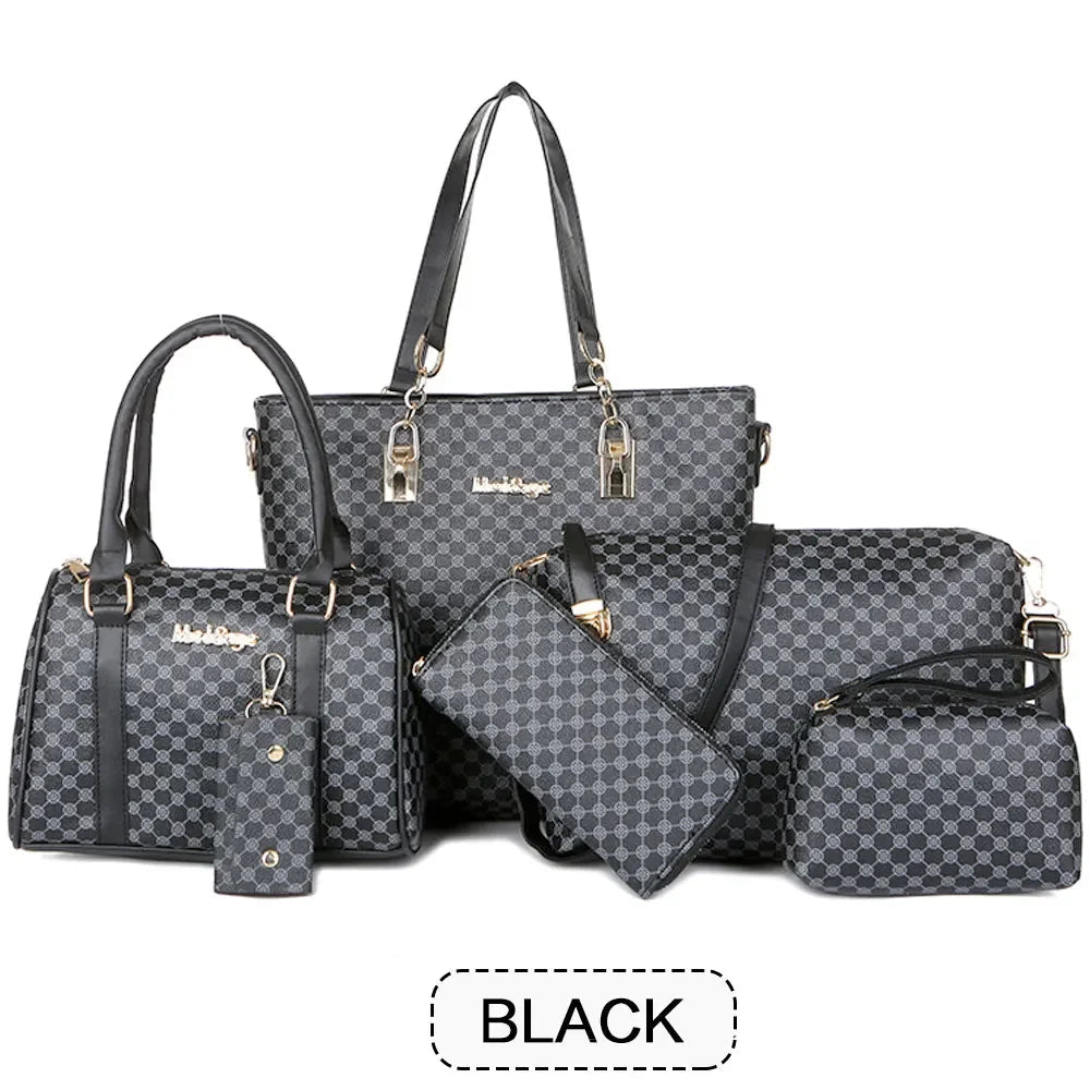 Crystal Elegance 6-Piece Handbag Set Coco & Dee