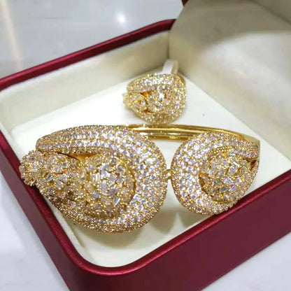 Imperial Beauty Bangle & Ring Set