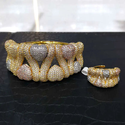 Crystal Harmony Bangle & Ring Set Coco & Dee
