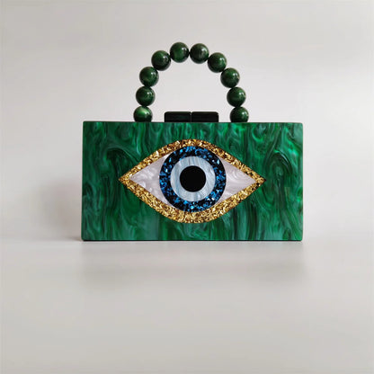 Marble Evil Eye Clutch