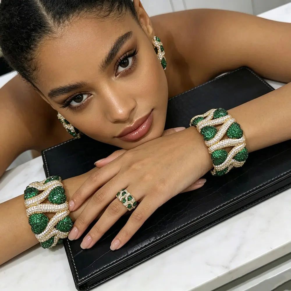 Crystal Harmony Bangle & Ring Set Coco & Dee