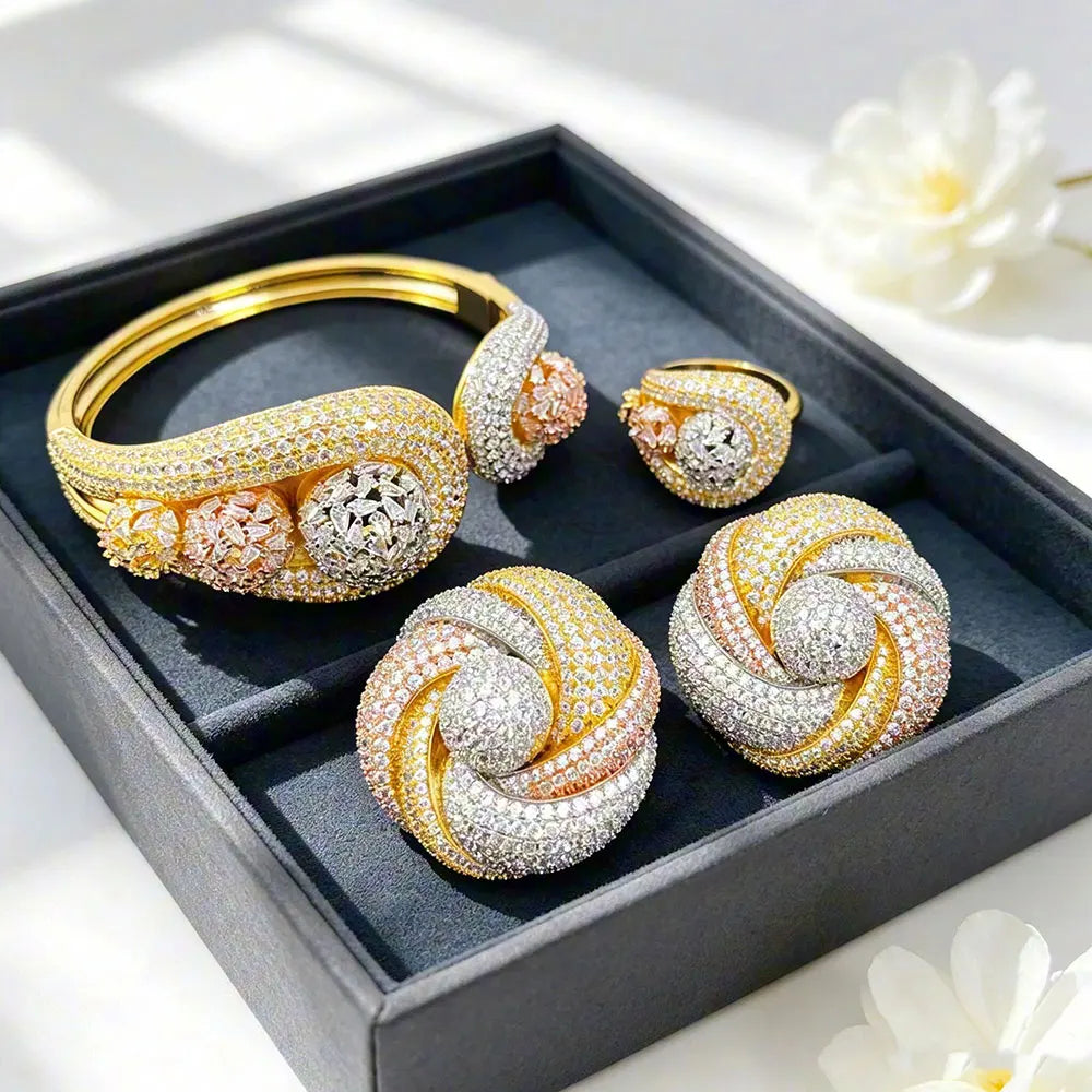 Imperial Beauty Bangle & Ring Set