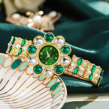 Flower Rhinestone Watch Coco & Dee