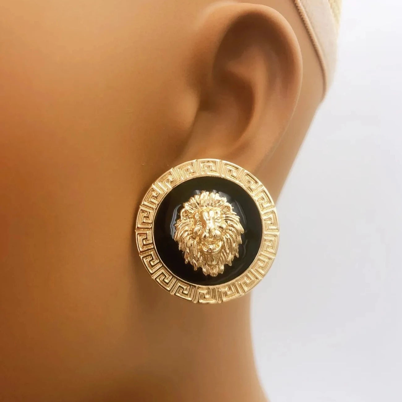 Lion Head Earrings