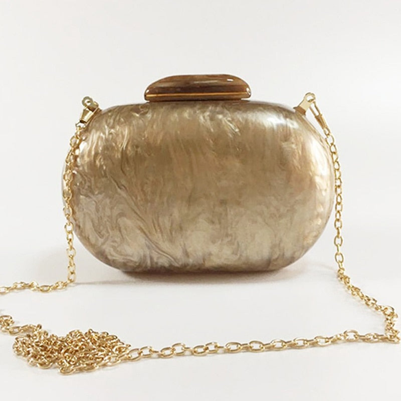 Marble Gold Pearl Clutch Coco & Dee