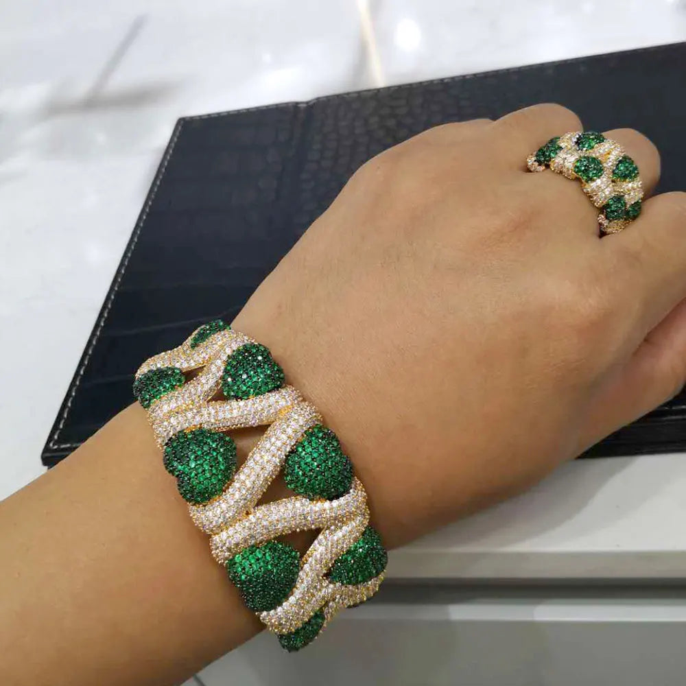 Crystal Harmony Bangle & Ring Set Coco & Dee