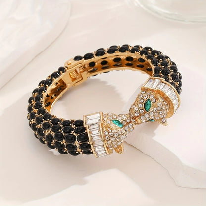 Rhinestone Leopard Bangle Coco & Dee