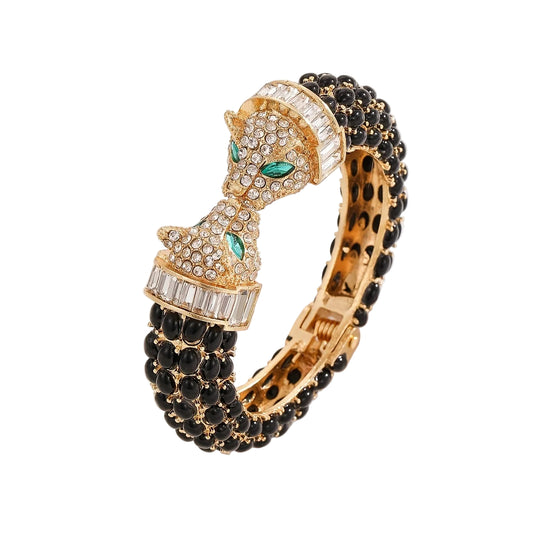 Rhinestone Leopard Bangle Coco & Dee
