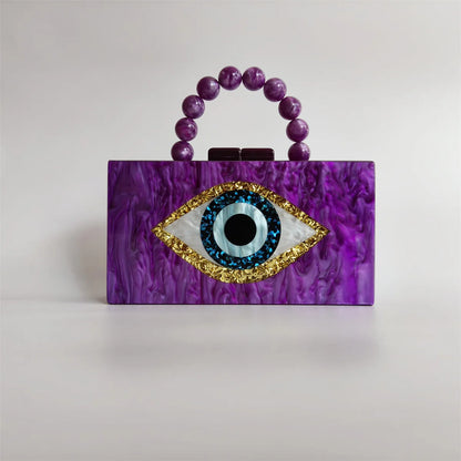 Marble Evil Eye Clutch